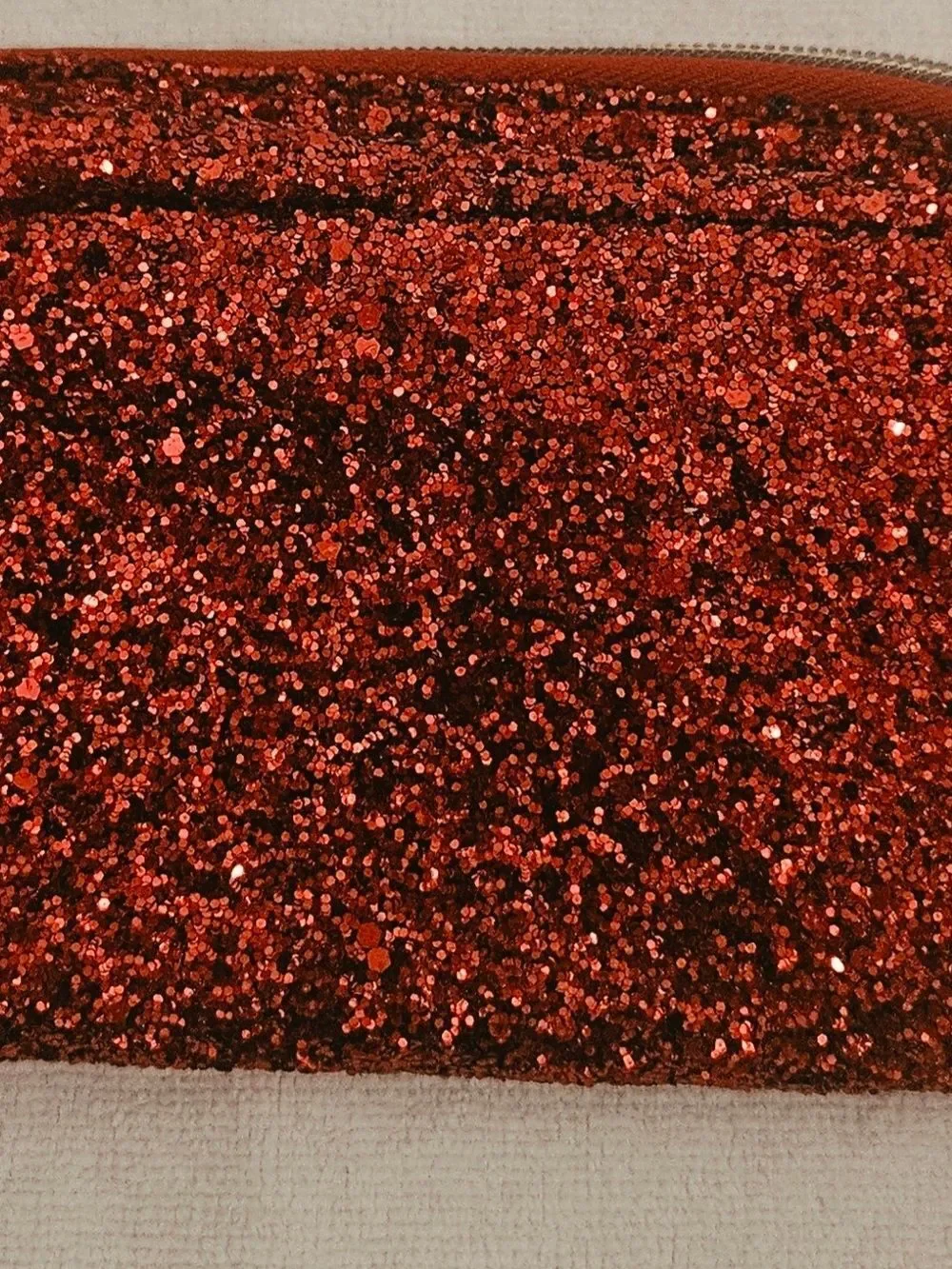 Red Glitter Zip Pouch Women’s Bag